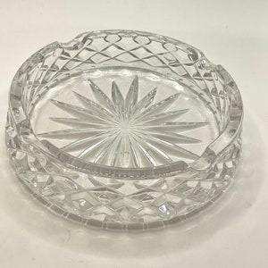 Vintage Crystal Cut Cigarette Ashtray