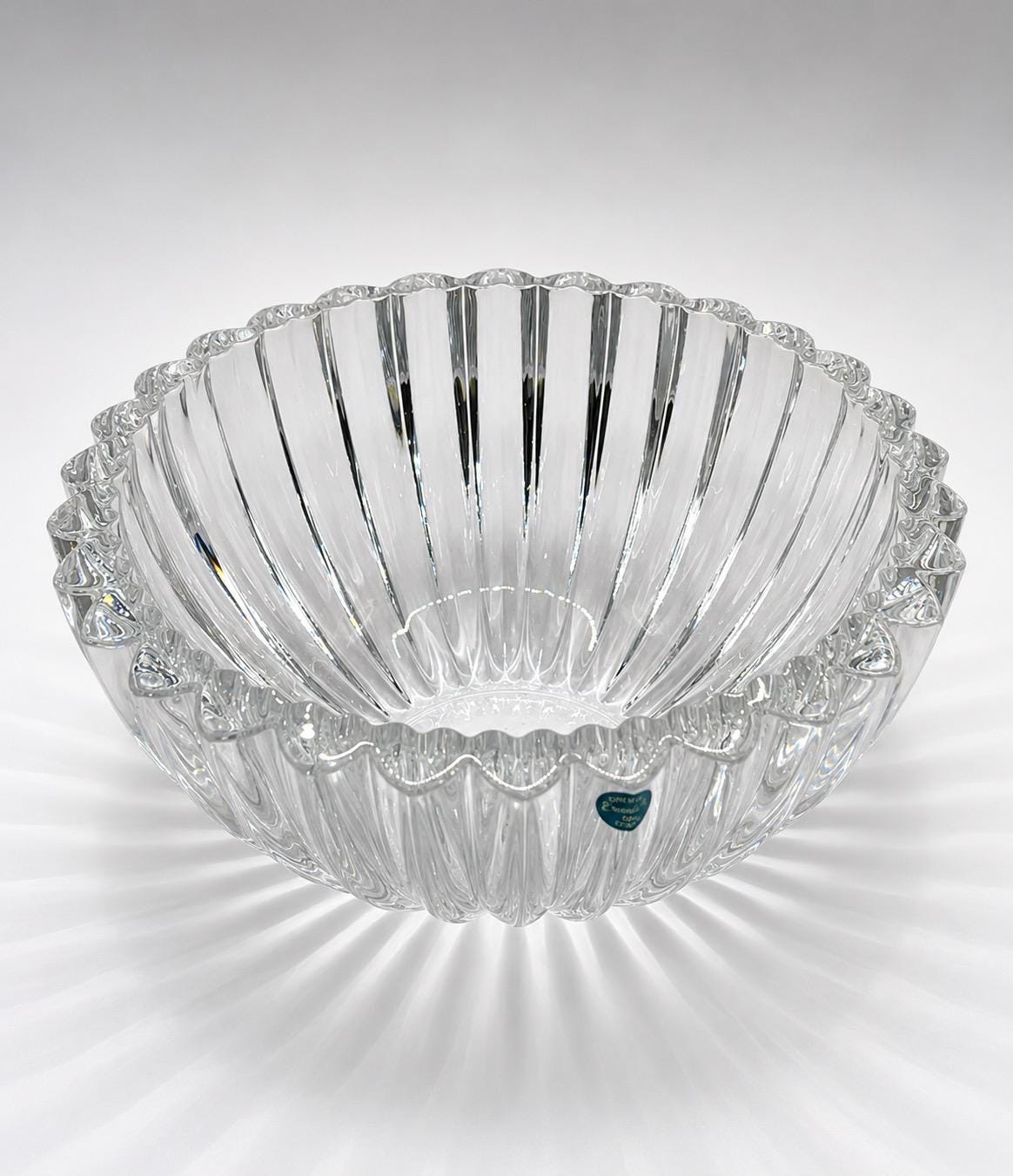 Tiffany & Co. ハート型クリスタルボウル Tiffany & Co. Fluted Crystal Bowl With Hearts ~ Made in Italy - Etsy