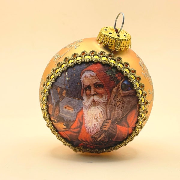 1997 Santa on Silk ornament by Christmas by Krebs