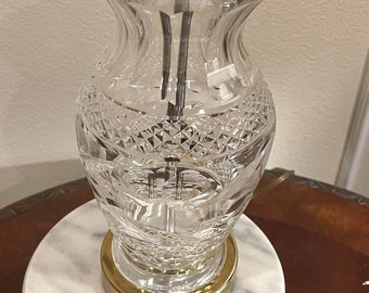 Vintage Waterford Ireland "Araglin" Lamp ~ Stunning and Elegant ~ Home Decor ~ 14" Tall Cut Crystal