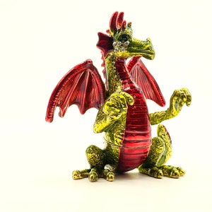 Dragon Enamel Trinket Box with Crystals