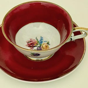 Vintage NC West Germany Teacup and Saucer Set: Retro Tea Party Decor