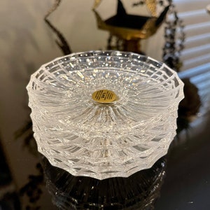 Italian Coasters ~ Royal Crystal Rock Cristallo AL plombo 24% Italia ~ Kitchen Decor ~ Set of 6