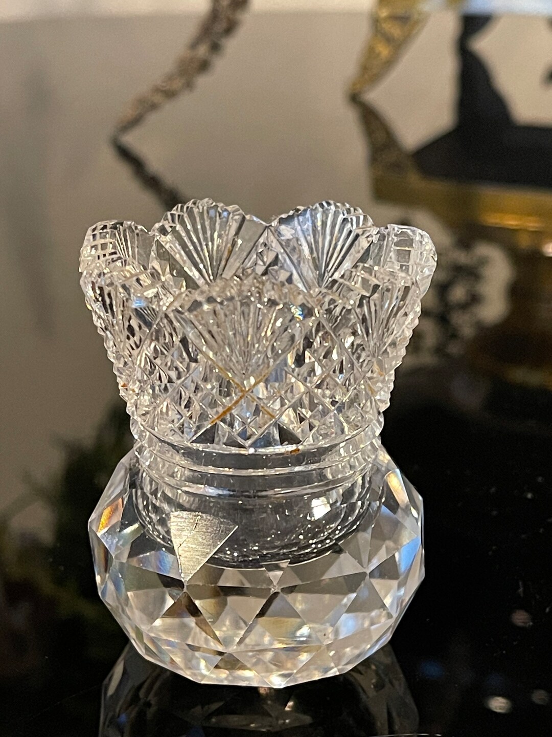 Vintage Westmoreland Glass Toothpick Holder Star and Fan Design Etsy