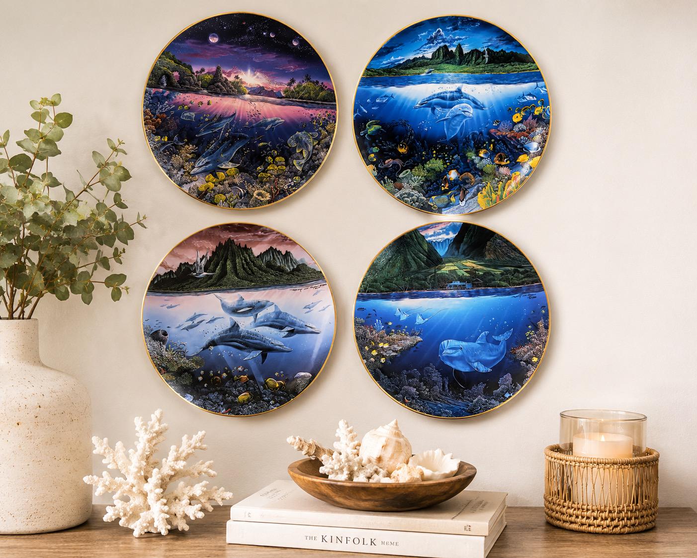 Vintage Underwater Paradise Collectible Plates by Robert Lyn