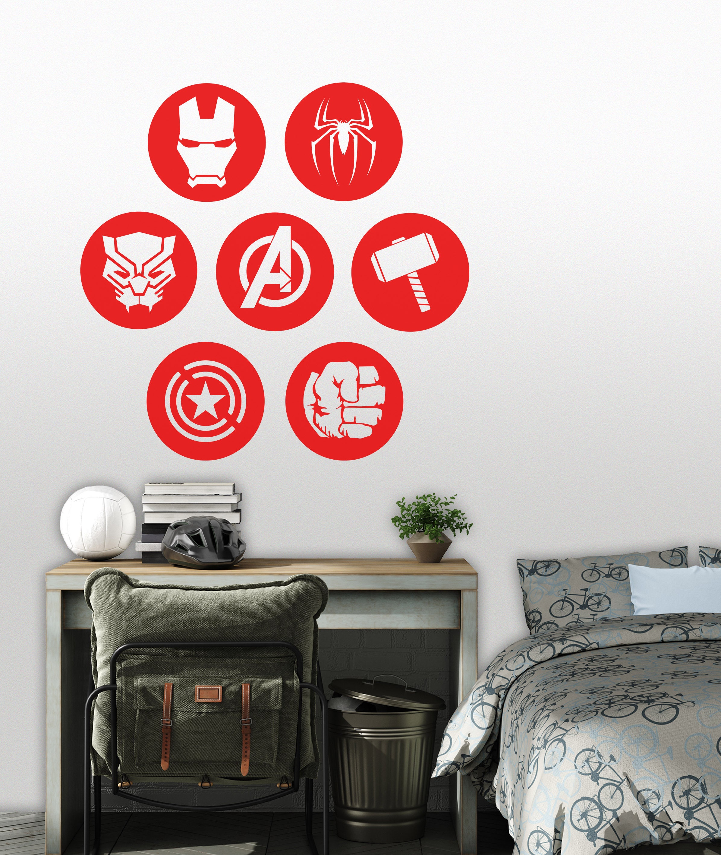 Avengers Logo Wall Decal / Stickers for Room - Etsy