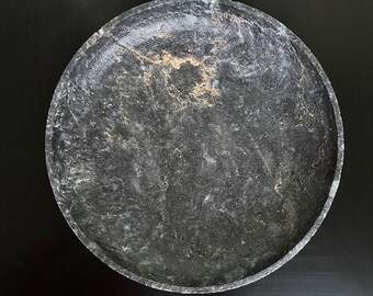Presentation bowl | decorative natural stone serving bowl matte black (11 inch)