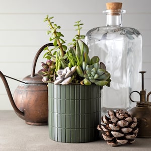 Vertical Block Planter - Indoor Pot - Self-Watering Planter - fits 4” nursery pot plant