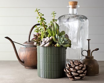 Vertical Block Planter - Indoor Pot - Self-Watering Planter - fits 4” nursery pot plant