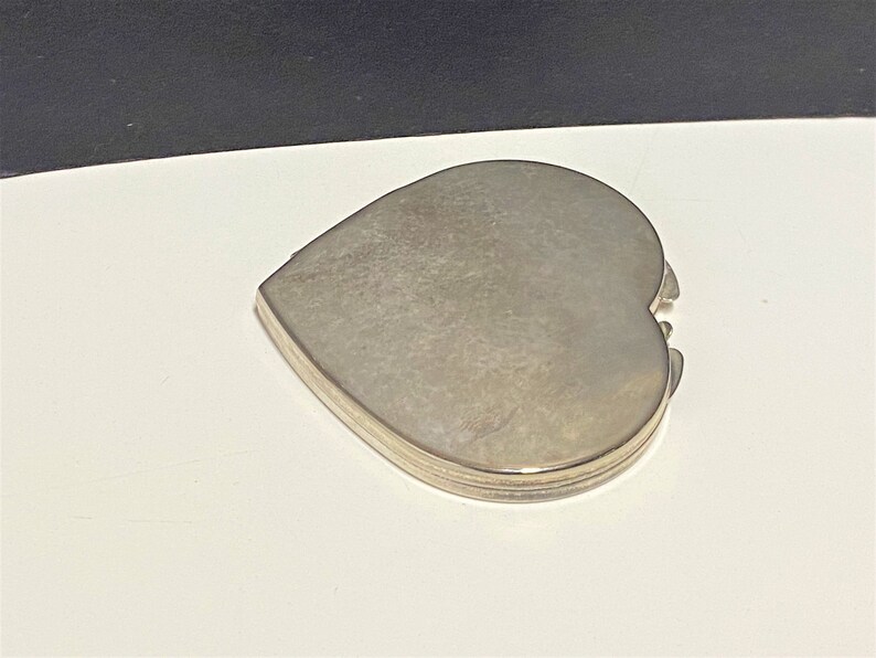 Vintage Silver Plate Folding Double Hand Mirror Heart Shaped Etsy