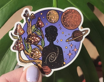 Reconnect Sticker: Mycelium, Nature, and Space