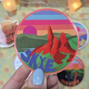 Scotland Retro Nature Vinyl Sticker Skye