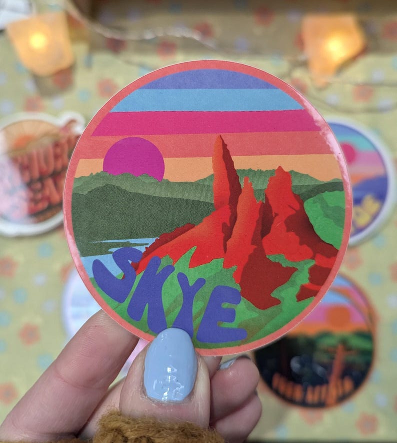 Scotland Retro Nature Vinyl Sticker Skye