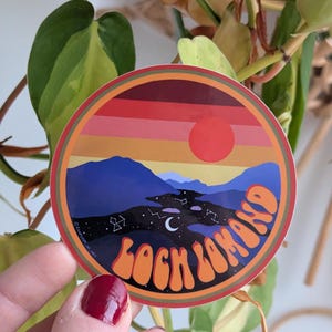 Scotland Retro Nature Vinyl Sticker Loch Lomond