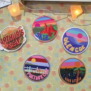Scotland Retro Nature Vinyl Sticker image 1