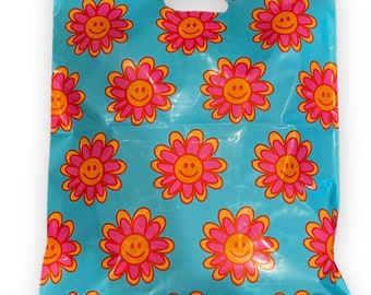 12x15 Retro Smiles Merchandise bag / Shopping bag / Retail bag