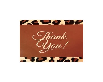 Cheetah Thank You Card - 100pack