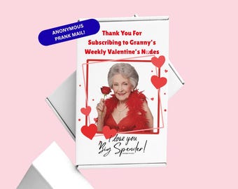 Prank Mail Granny Valentines, Anonymously Sent to Your Friend, Ex, Family, Coworkers,   Funny White Elephant Gag Gift