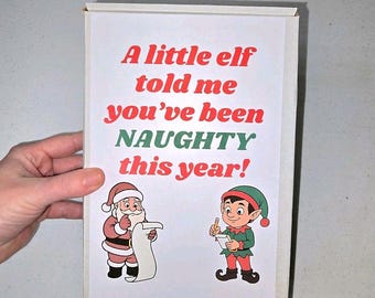 Prank Mail Christmas Naughty Santa Anonymously Sent to Your Friend, Ex, Coworkers, Siblings Funny White Elephant Gag Gift