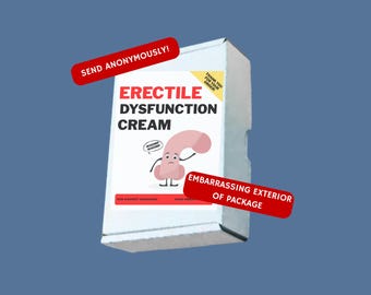 Prank Mail- ED Cream Funny Embarrassing White Elephant Gag Gift Package 100% Anonymous