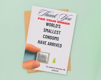 Prank Mail- Fake World's Smallest Condom Hilarious Envelope Package for Funny White Elephant Gag Gift 100% Anonymous