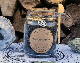 Black Salt for Protection, Black Salt, Witch's Black Salt, Protection Salt, Protection, Black Salt Bottle, Protection Bottle