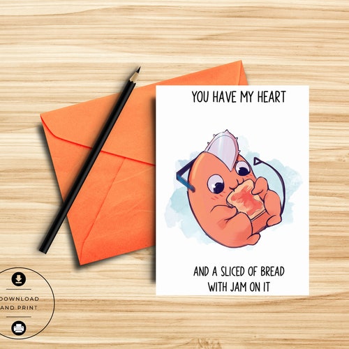 Anime Birthday Card - Anime Love Card - Anniversary - Couple Card - Valentines Card - Anime Valentines Card - Nerdy - Punny - Printable