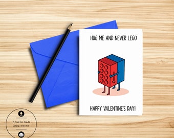 Leuke verjaardagskaart - Valentijnsdagkaart - Paarkaart - Knuffel me en laat nooit meer los - Grappige kaart voor vriendin of vriend - Blokkaart