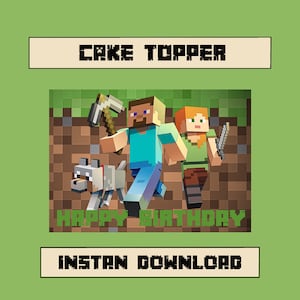 Video Game Image Cake Topper, Gamer Cake Topper, Birthday Party Printable Cake Toppers, DIY, Instant Download