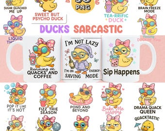 Sarkastische Ente Clipart PNG, lustige Cartoon Vogel Illustration für Sublimation, Aufkleber, Tassen, digitale Verwendung