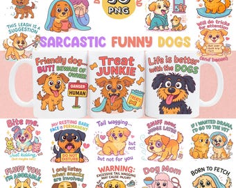 Funny Dog Clipart PNG: Sarcastic Pet Lover Design (Digital Download)