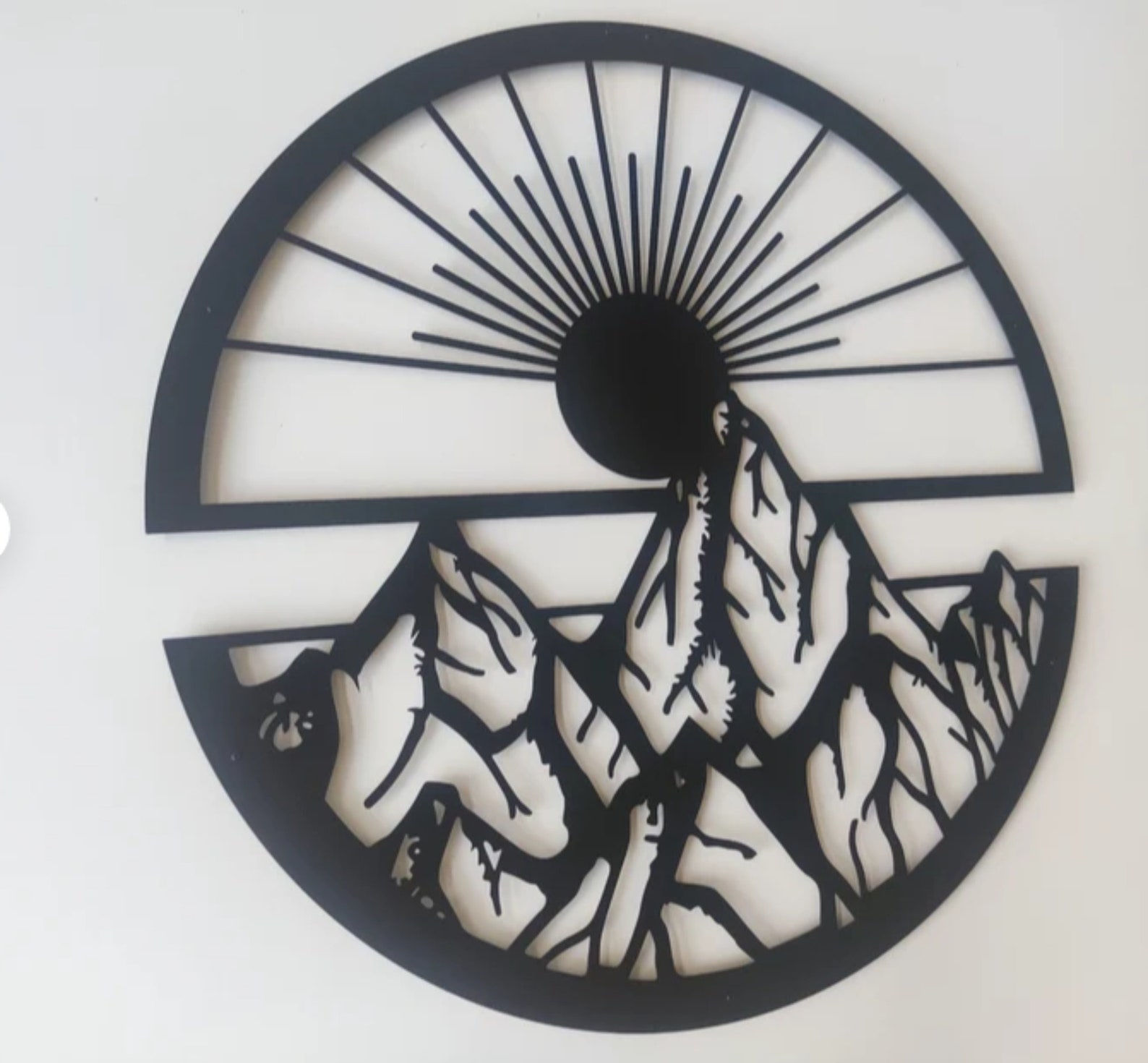 Mountain Wood Wall Artmodern Mountain Wall Decormountain Etsy