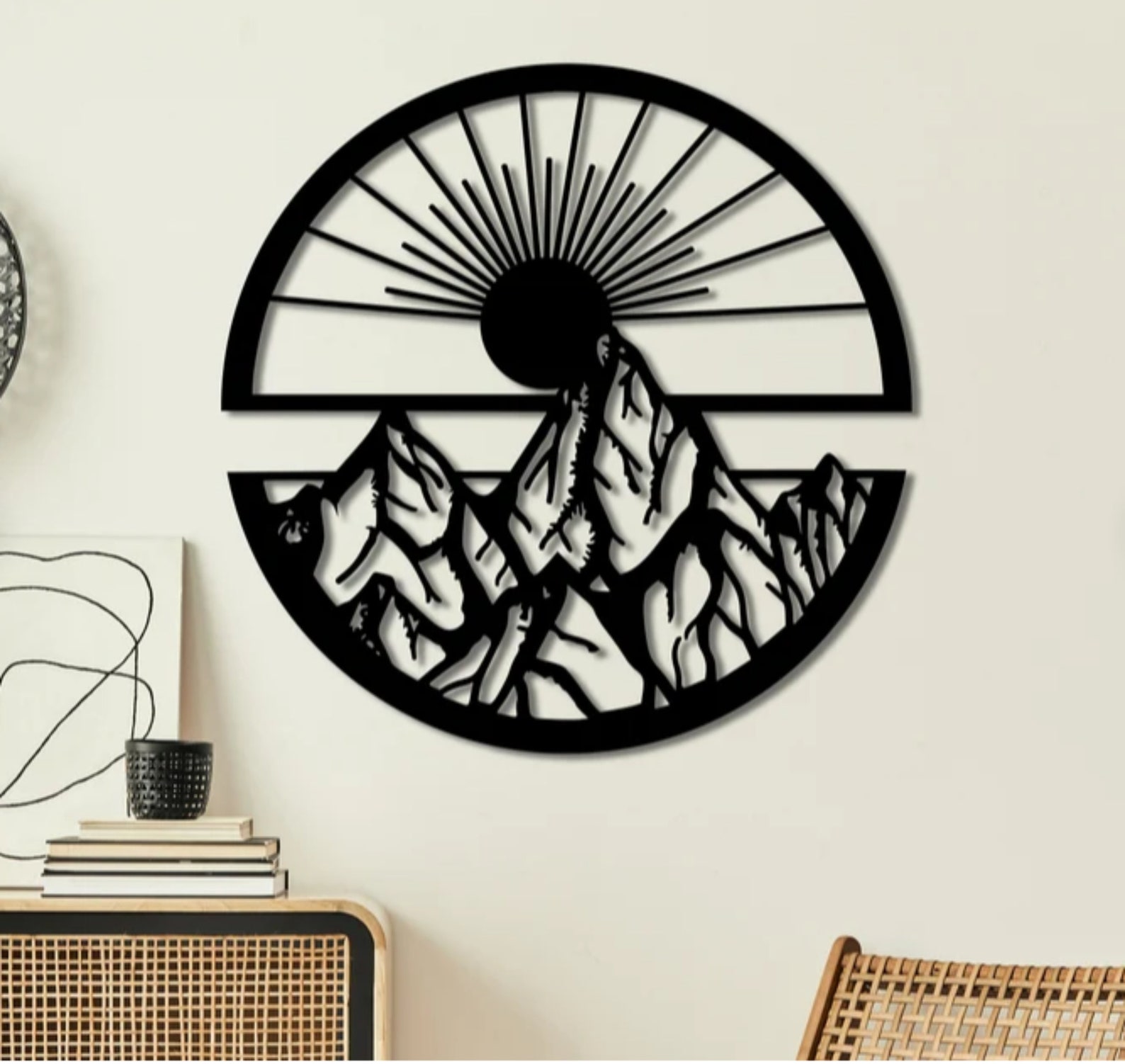 Mountain Wood Wall Artmodern Mountain Wall Decormountain Etsy
