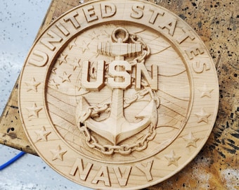 US Navy Chief logo plaque, military plaque