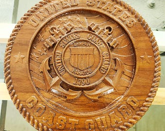 U.S.Coast Guard style logo plaque, sign,wall hanging, logo, plaque