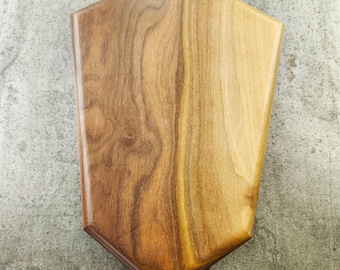 Trophy or antler mount made from solid hardwood