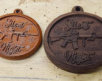 Silent Night Carved Ornament