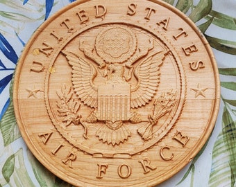 U S Air Force type logo plaque