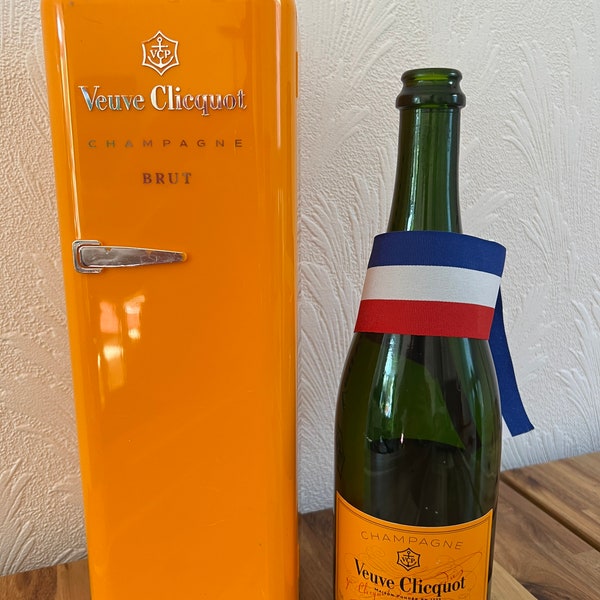 French Veuve Clicquot fridge Box, Champagne, gift, VCP collectible, French barware,Chic,France