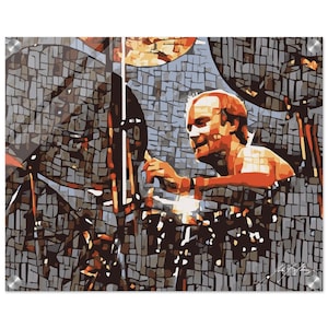 Phil Collins Acrylic Print - Stunning Abstract Art of Genesis Drummer - Perfect Home Decor