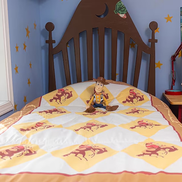 Sheriff Woody Duvet Cover, Disney Pixar Inspired Bedding, Cowboy Themed Bedroom Decor, Fashionable Children's Bedding, Soft Cover