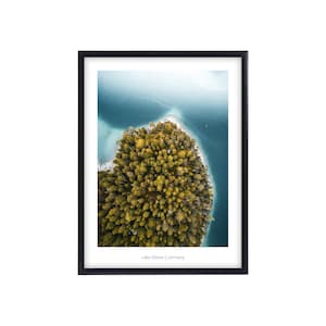Eibsee Bayern Premium Poster, Wall Art Prints, Wandbilder Wohnzimmer und Schlafzimmer, Wanddeko, Fotoposter Alpen, Berge, See und Wald
