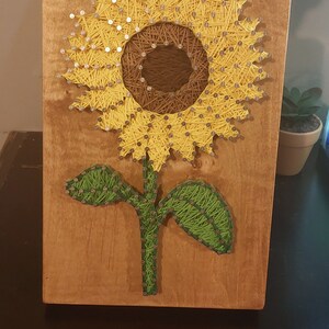 Sunflower string art