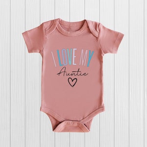 I Love My Aunt Baby Onesie, Cute I Love My Auntie Bodysuit, Family Baby Clothes, Aunt Baby Shirt, Auntie Baby Gift, Unisex Shirt