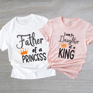 Father Princess Daughter Shirt, matching father baby gift, baby and baby girl gift, dad and baby matching shirt, dad gift, gift for daddy