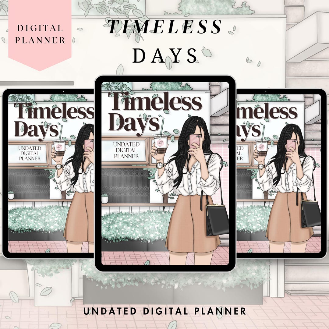 Undated Digital Planner: Interactive Hyperlinked PDF for Goodnotes ...