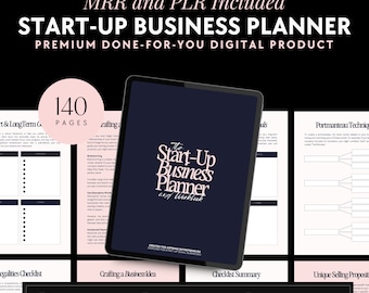Arbetsbok för nystartade företag (MRR) // masterrättigheter för återförsäljning, återförsälja digitala produkter, sälja på Etsy, e-bok för PLR, DFY-planerare, rättigheter för private label