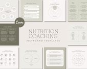 300+ Nutrition Coach Instagram Canva Templates (Digital Download)