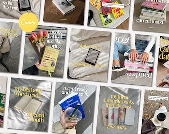 Bookstagram Instagram Canva Templates (Digital Download)