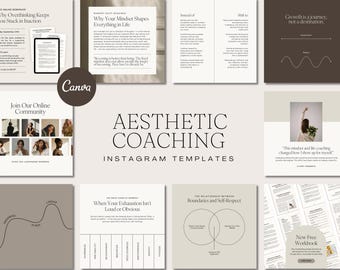 300+ Coaching Instagram Templates | Canva Social Media Kit (Digital Download)